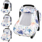 Pea Pod Car Seat Cover Baby Boy, Infant Car Seat Canopy Covers for Newborn with 2 Layers Windows of Breathable Mesh Fabric, Ligh