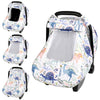 Pea Pod Car Seat Cover Baby Boy, Infant Car Seat Canopy Covers for Newborn with 2 Layers Windows of Breathable Mesh Fabric, Ligh