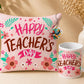 ZORI Teachers Day Design 5 Printed Cushion Cover Gift for Teachers with Cushion Filler (12inch x 12inch) & 1 Coffee Mug (350ml |
