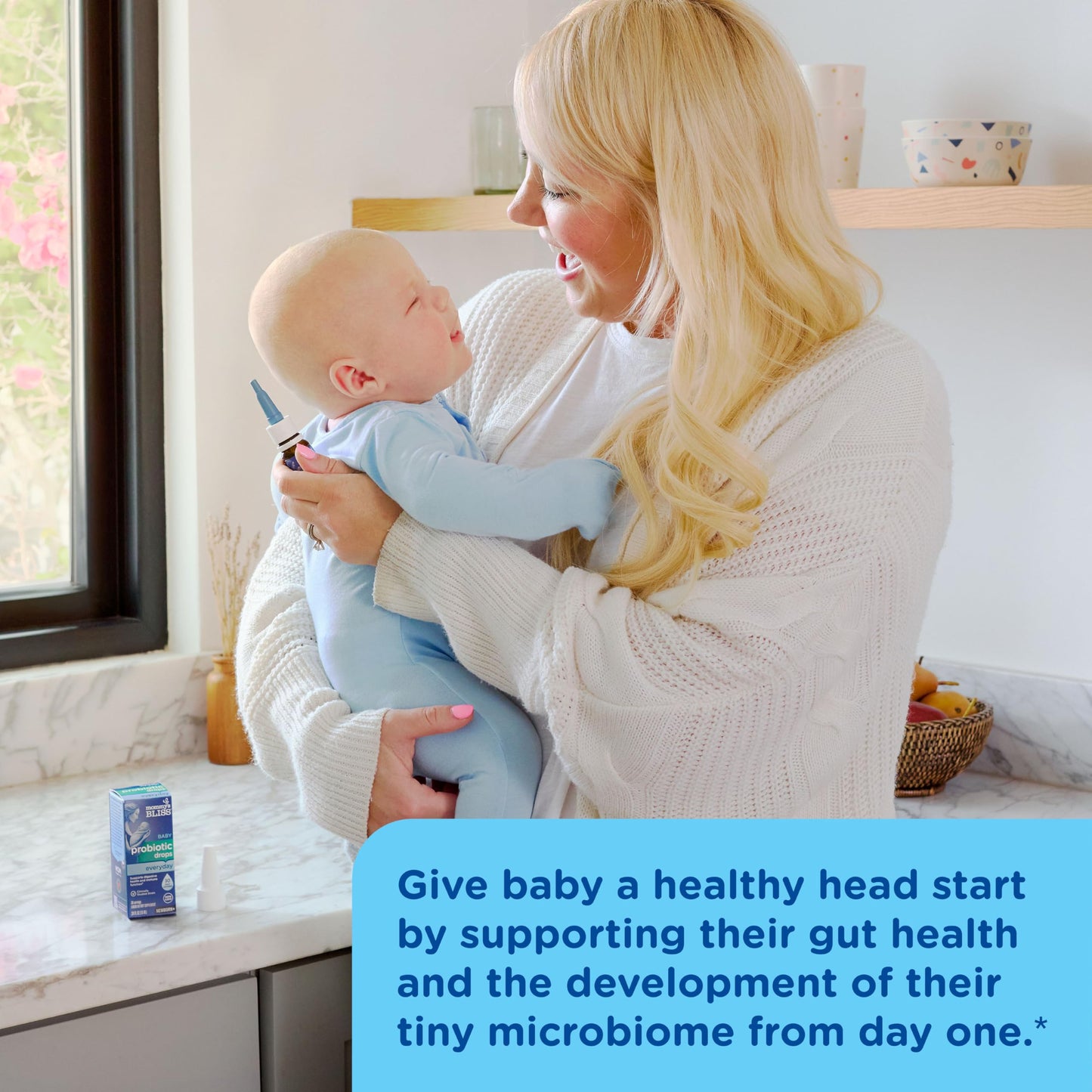 Mommy'S Bliss Baby Probiotic Drops, Daily Gas, Constipation And Colic Symptom Relief + Immune Support, Newborns & Up, 0.34 Fl Oz