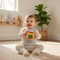 PlanToys Wooden Roller Rattle Toy for Babies | Montessori Baby Sensory Toy with Gentle Sound | Eco-Friendly Crawling & Motor Ski