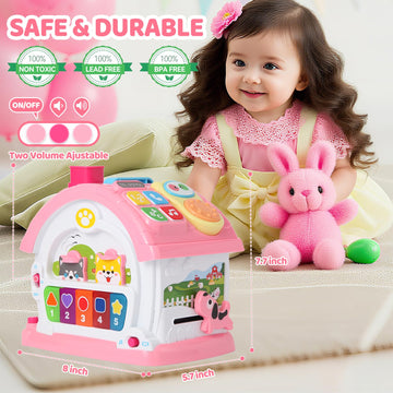 BOBUEXER Toddler Girl Toys 1-2 -Montessori Toys for 1 Year Old Girls,Baby Toys 6-12 12-18 Months, 1st Birthday Girl Gifts,10 in