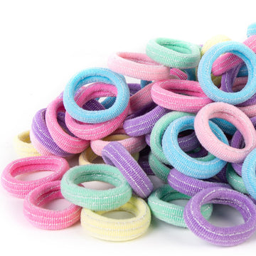 Qarwayoc Mini Hair Ties For Baby Girls, Seamless Kids Girls Hair Ties Bands, Soft Small Baby Ponytail Holders, Toddler Elastic H