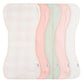 Gerber Baby Unisex Burp Cloths 5-Pack, Pink, Size 10.5' X 21'