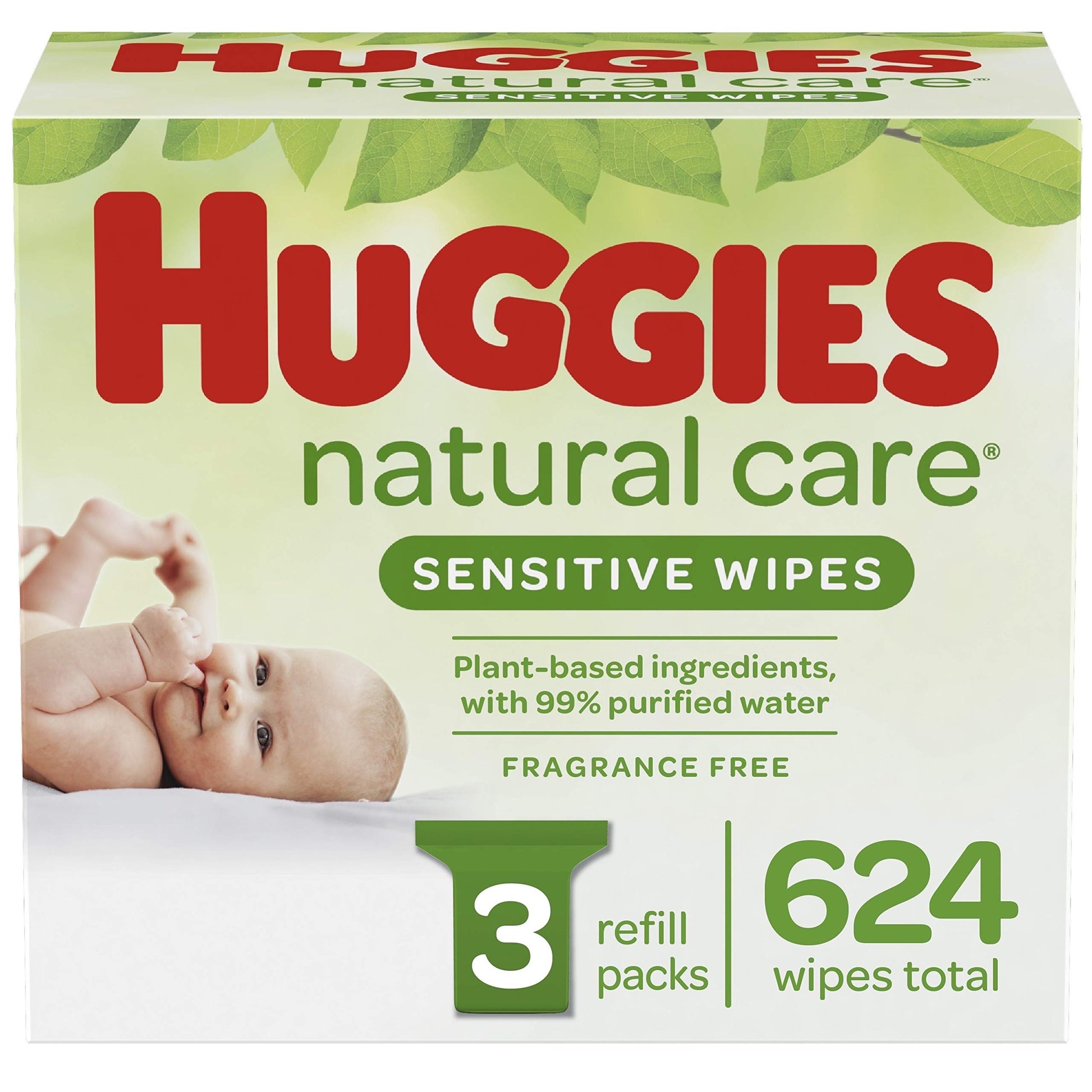Huggies Natural Care Sensitive Baby Wipes, Unscented, 48 Count (Pack Of 6)