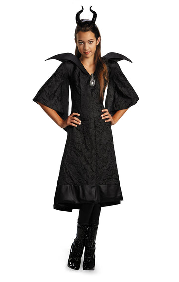 Disney Maleficent Movie Christening Black Gown Girls Classic Costume, Medium/7-8