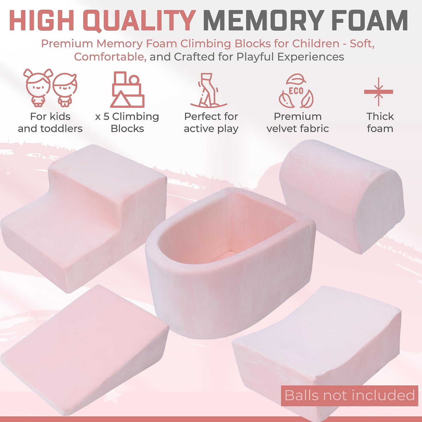 Zysmalat Foam Climbing Blocks For Toddlers 1-3 - Climb And Crawl Activity Playset - Indoor Activity Play Structure For Toddlers