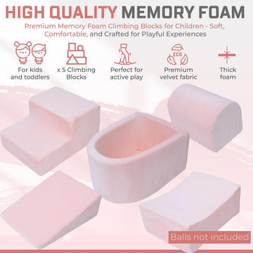 Zysmalat Foam Climbing Blocks For Toddlers 1-3 - Climb And Crawl Activity Playset - Indoor Activity Play Structure For Toddlers