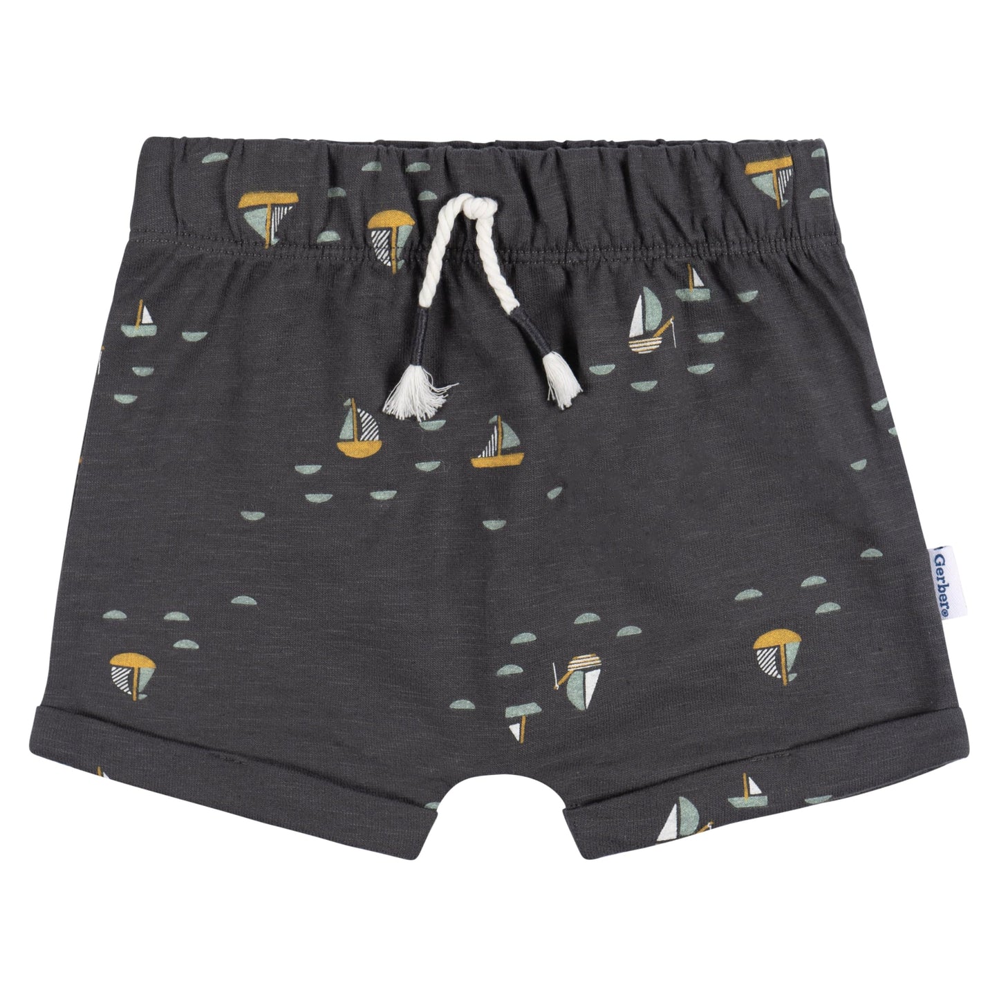 Gerber Baby Boys T-Shirt And Shorts Set, Sailboats, 0-3 Months