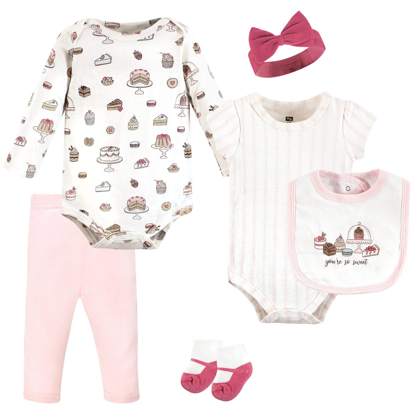 Hudson Baby Baby Boys 19120S Hudson Unisex Cotton Layette Set Sweet Bakery 0 3 Months, Sweet Bakery, 0-3 Months Us