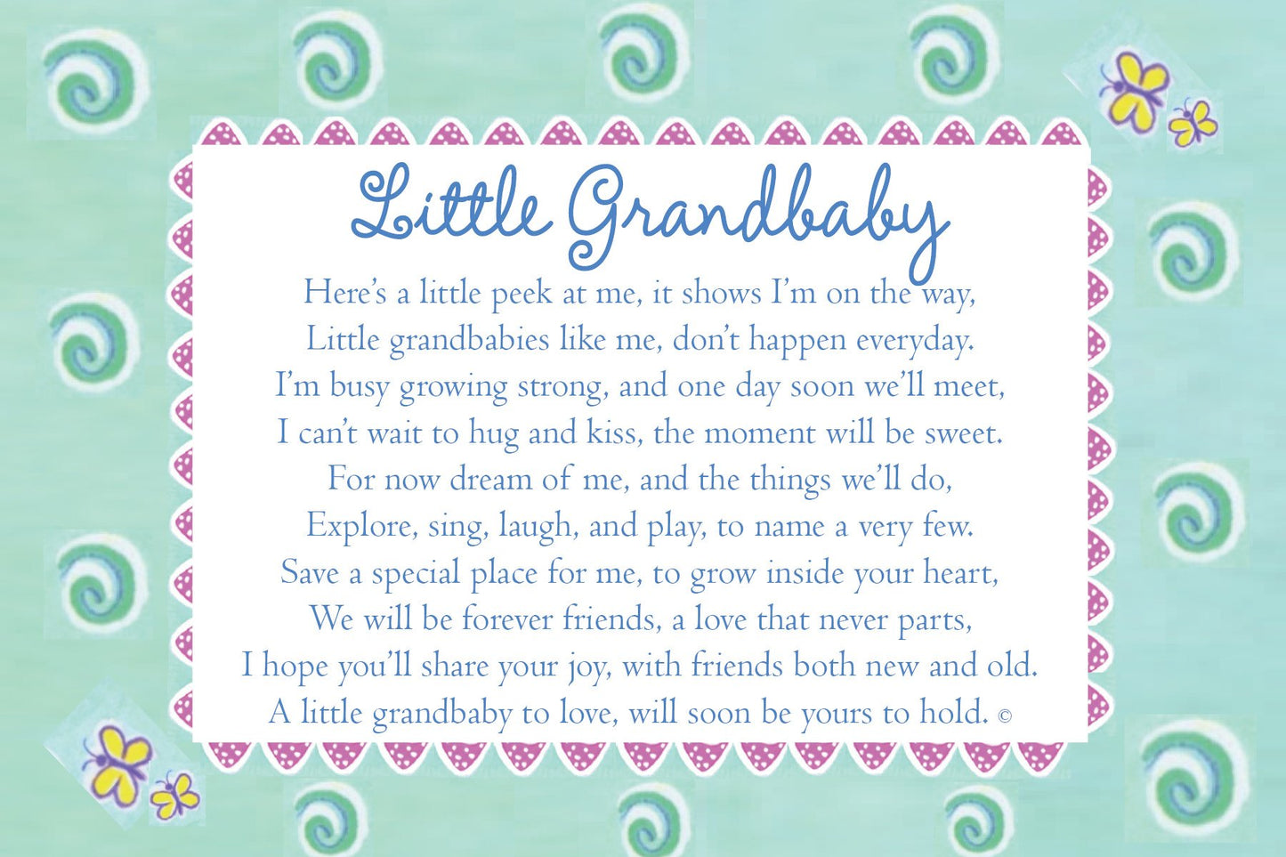 Little Grandbaby Ultrasound Picture Frame/Sonogram Frame, Pregnancy Announcement For Grandparents/New Baby Announcement/Baby Sho