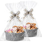 Colingmill 2 Pack Empty Gift Basket with Handles with Gift Bags Ribbons Woven Baskets Storage Empty Chest Box for Birthday Showe