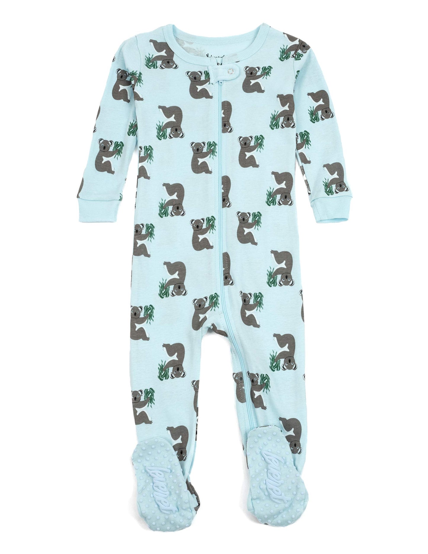Leveret Kids & Toddler Footed Pajamas Boys Girls 100% Cotton Koala Blue (Size 12-18 Months)