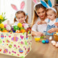 Boohit Large Easter Baskets For Kids Personalized Baby Girl Easter Basket Cute Teen Boy Spring Decor (Bunny Hugging Egg)