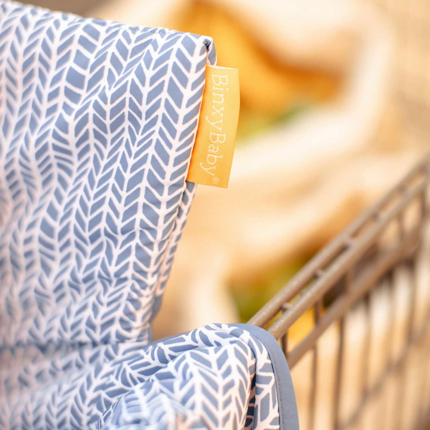 Binxy Baby 2-In-1 Cushy High Chair Cover And Shopping Cart Cover For Baby, Comfortable Cover For Grocery Cart, Universal Fit Car