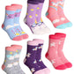 Childrens Winter Warm Wool Solid Color Socks Kids Boy Girls Thermal Crew Socks 6 Pairs(Unicorn C, 4-7 Years)