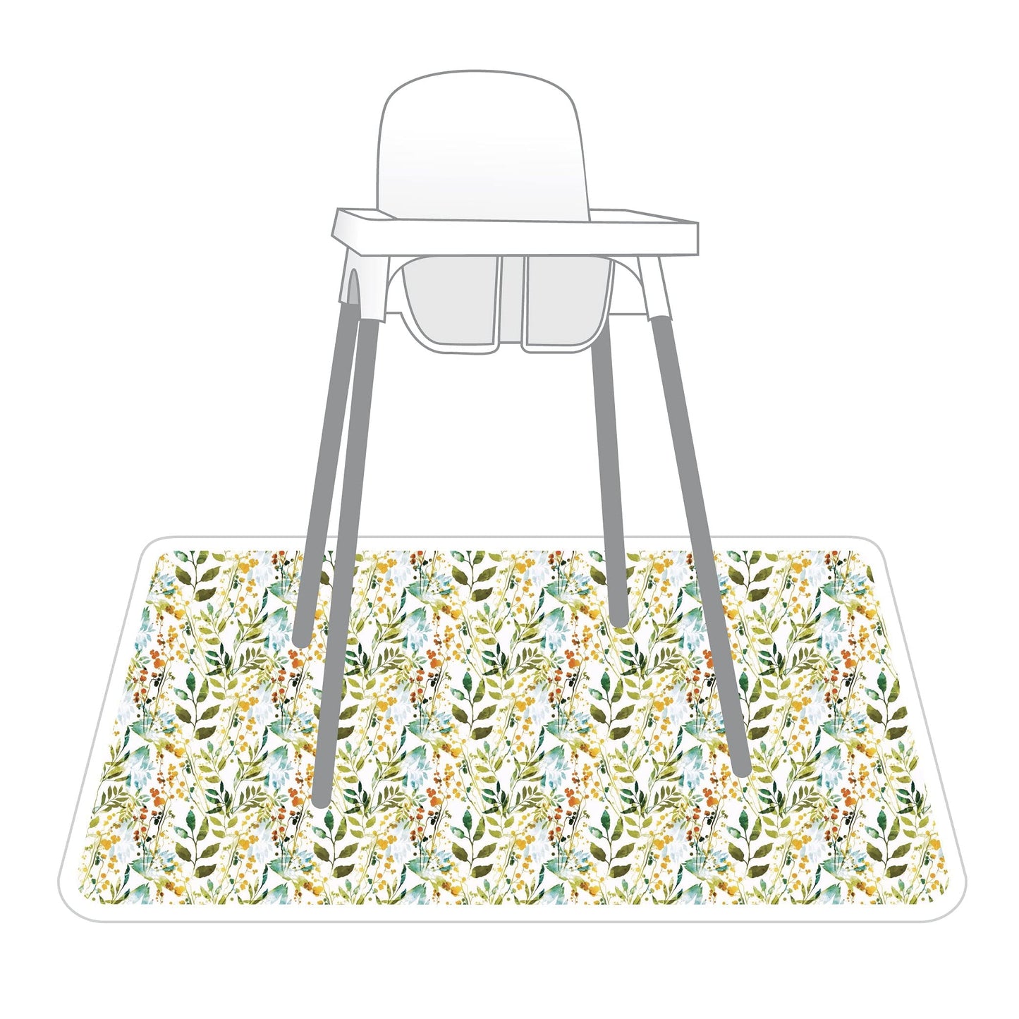 Bapronbaby Autumn Leaves Splash Mat - Waterproof Catch-All For Under High Chairs, Floors, Tables, Playtime Or Arts & Crafts - Ma