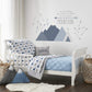 Levtex Baby Trail Mix 5Pc Woodland - Animals - Blue, Grey, White - Toddler Set - Kids Bedding - Reversible Quilt, Fitted Sheet,