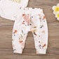 4Pcs Infant Girl Outfits Baby Sister Bodysuit Tops Floral Leggings Pants Set Bowknot Headbands Newborn Clothes (Little Sister,0-