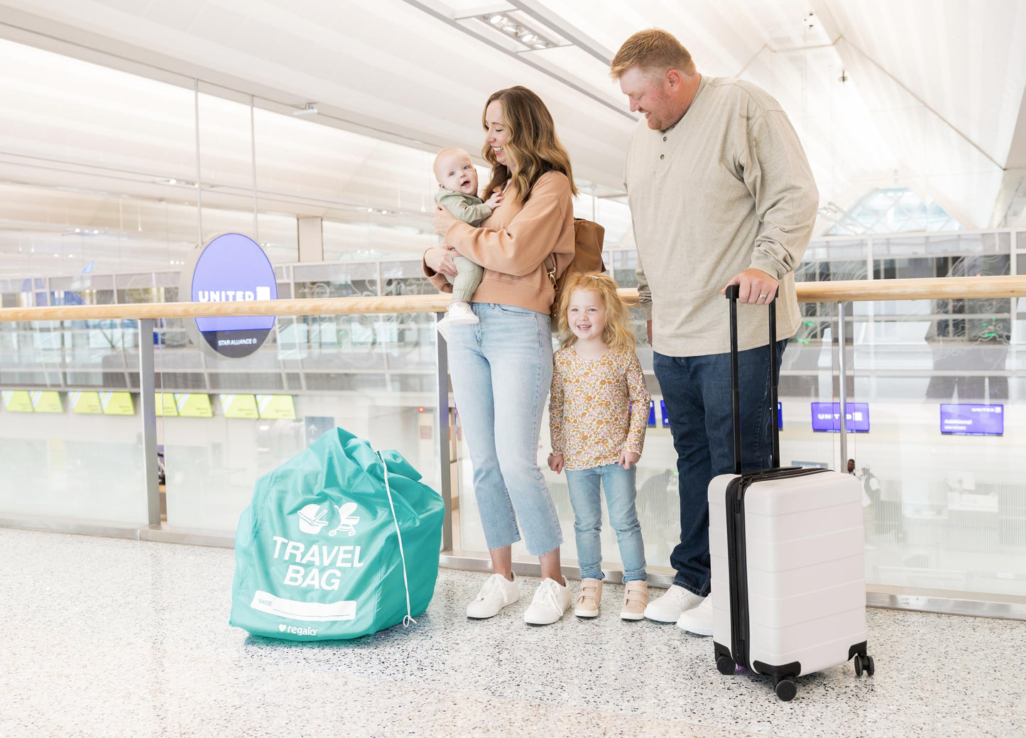 Regalo Airline Certified Travel Bag, Award Winning Brand, Durable Fabric, Univerial Gate-Check, Fits All Car Seats And Most Stro