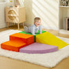 Reliancer 4Pcs Climb & Crawl Foam Block Play Set,Toddler Modular Foam Climbing Blocks,Interactive Kids Soft Building Blocks Toy