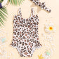 Mioglrie Toddler Baby 4T Swimsuit Girl 5T Bathing Suit Girls One Piece Swimwear Leopard Print Summer Beach Swim Suit
