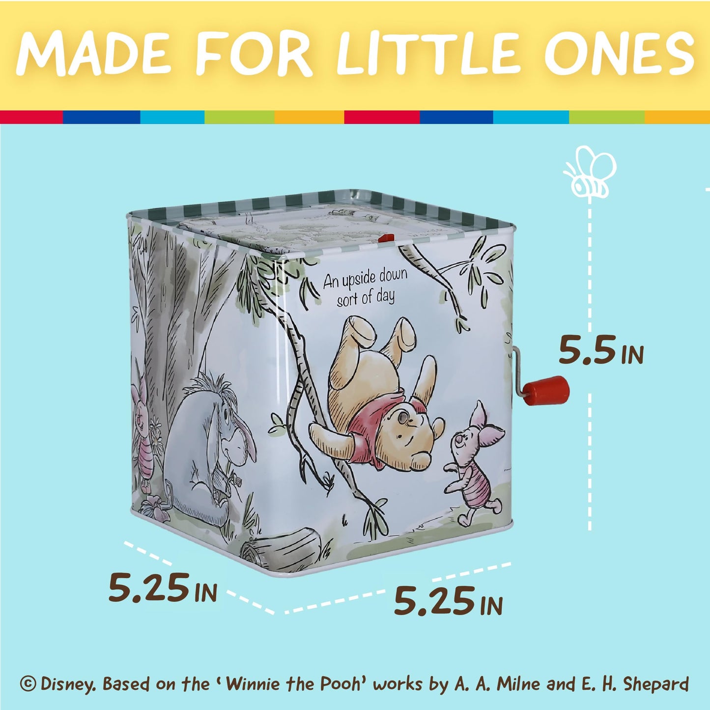 KIDS PREFERRED Disney Baby Winnie The Pooh Jack-in-The-Box - Musical Toy for Babies Multi ,6.5