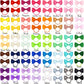 80Pcs 2 Inches Baby Bows Hair Ties Mini Boutique Hair Bows Durable Elastic Rubber Ribbon Hair Band Accessories For Toddlers Infa