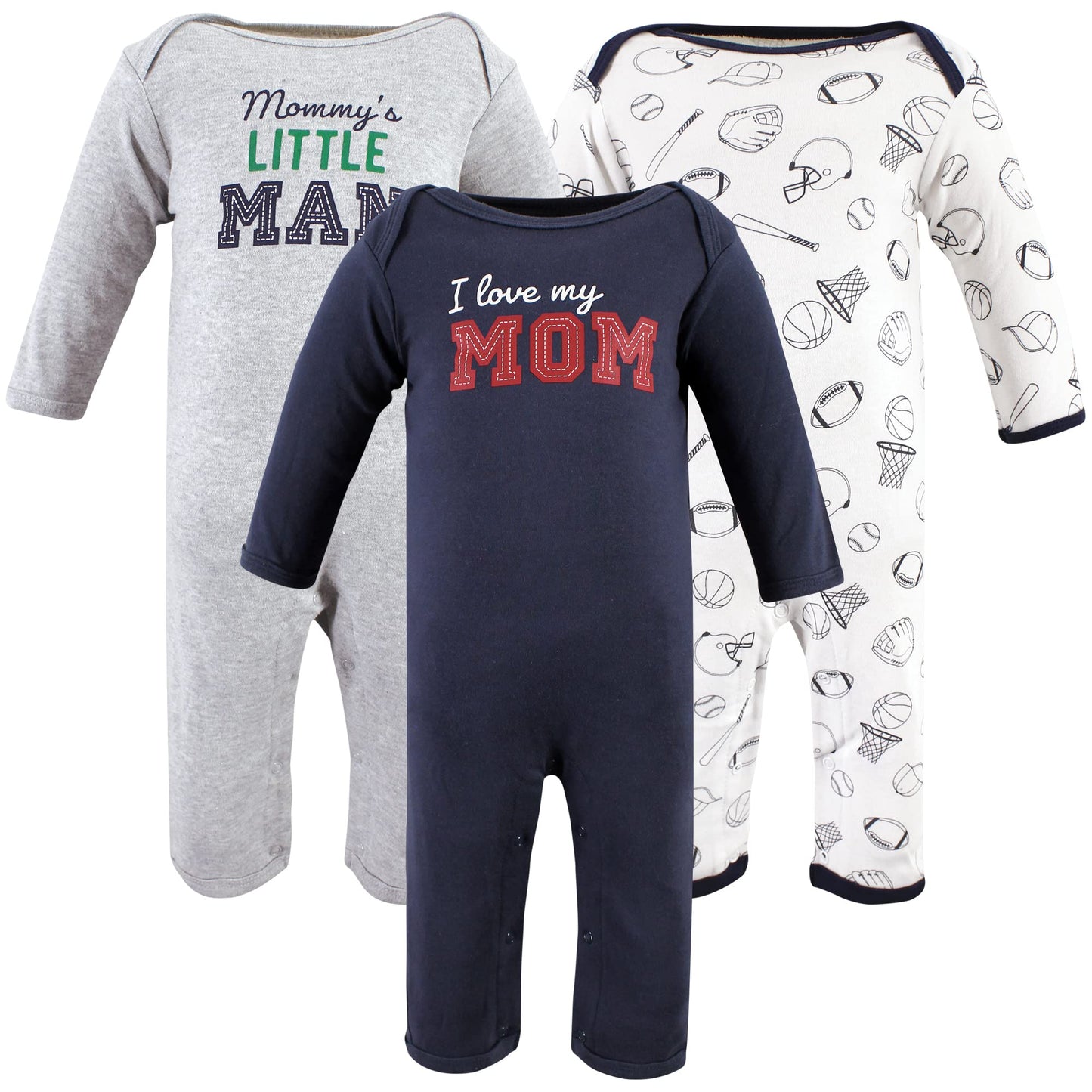Hudson Baby Girls Unisex Cotton Coveralls, Love Mom, 18-24 Months, Love Mom, 18-24 Months Us