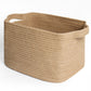 MEGASKET Wicker Basket for Storage, 15 x11 x9  Woven Basket with Handle, Rectangular Cute Storage Bin for Books, Shoes, Clothes,