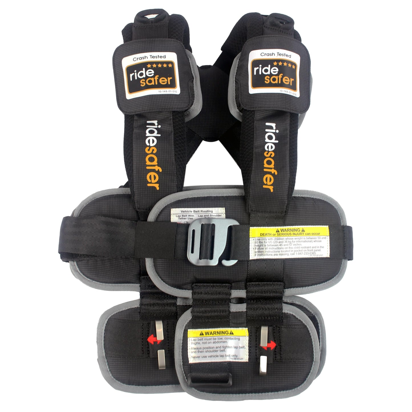 Ridesafer - Large Black, Lightweight, Compact, Portable Car Seat - Perfect For Travel And Everyday Child Safety