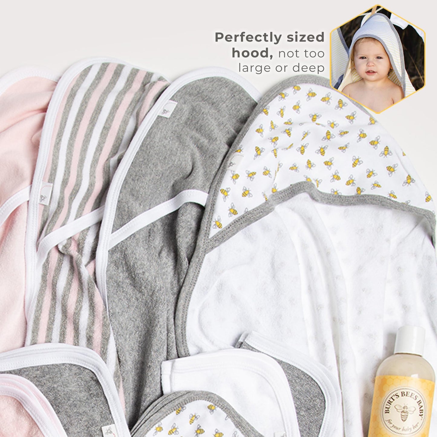 Burts Bees Baby Infant Hooded Towels Little Ducks Organic Cotton, Unisex Bath Essentials And Newborn Necessities, Soft Nursery T