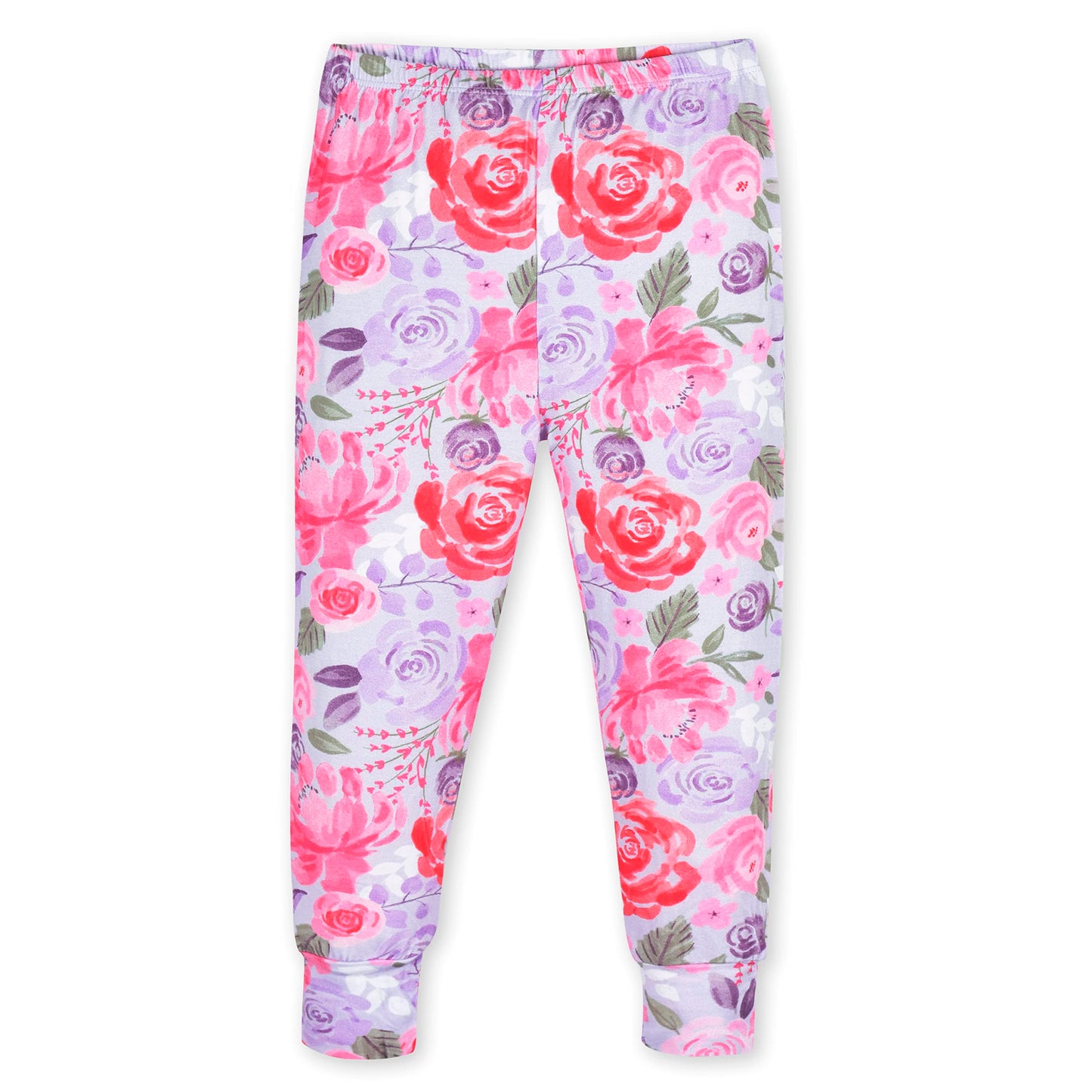 Gerber Unisex Baby Toddler Buttery Soft 2-Piece Snug Fit Pajamas With Viscose Made From Eucalyptus, Lilac Garden, 2T