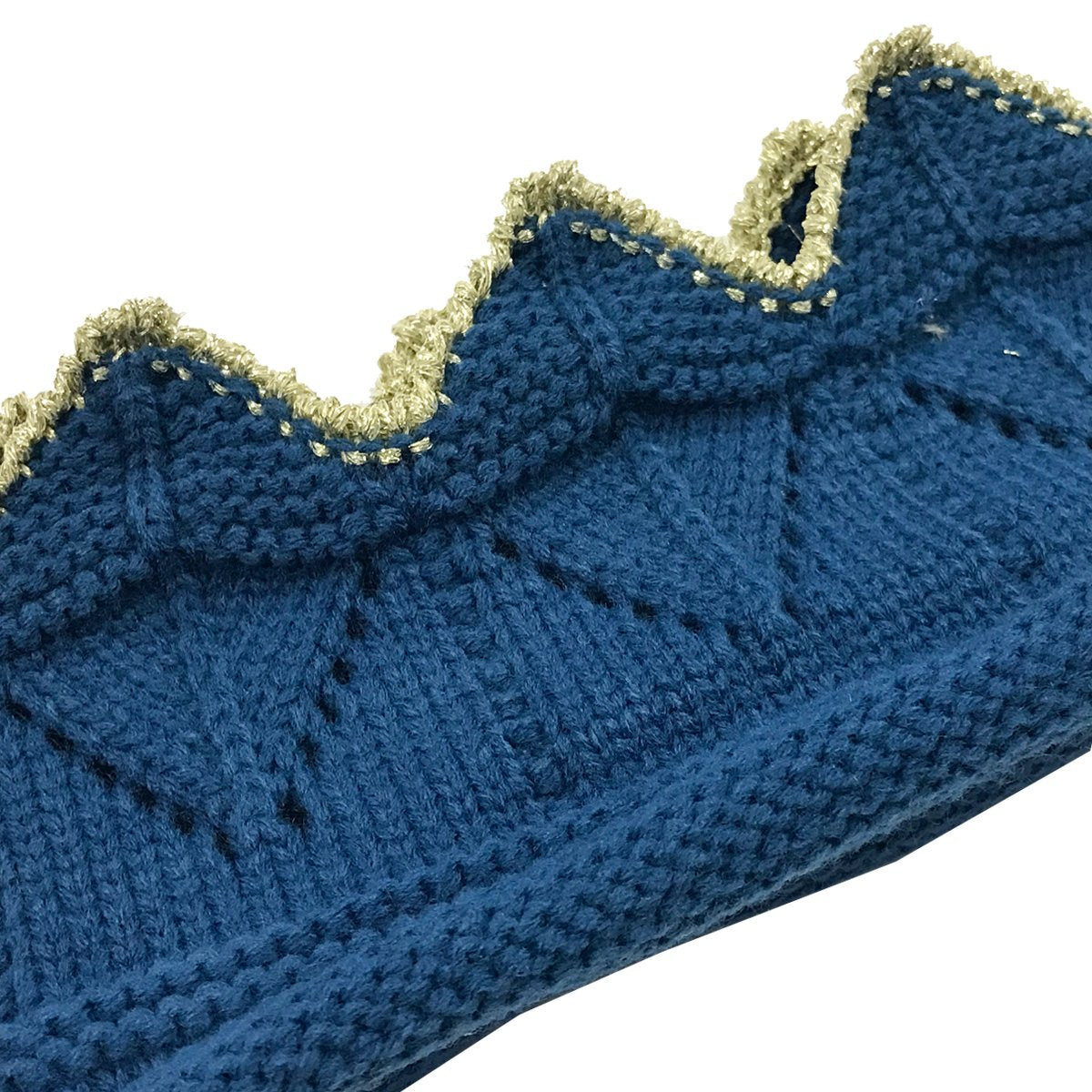 Allydrew Cute Baby Birthday Crochet Knit Crown Beanie Hat, Blue