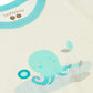 Babysoy Unisex Organi Baby Onepiece Bodysuit (0-3 Months, Octopus)