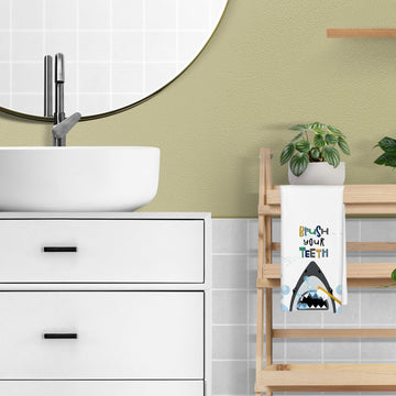 Ciojune Shark Kids Bathroom Decor, Shark Towels For Kids Bathroom, Shark Kids Bath Towels 16X24, Toddler Boys Girls Bathroom Dec