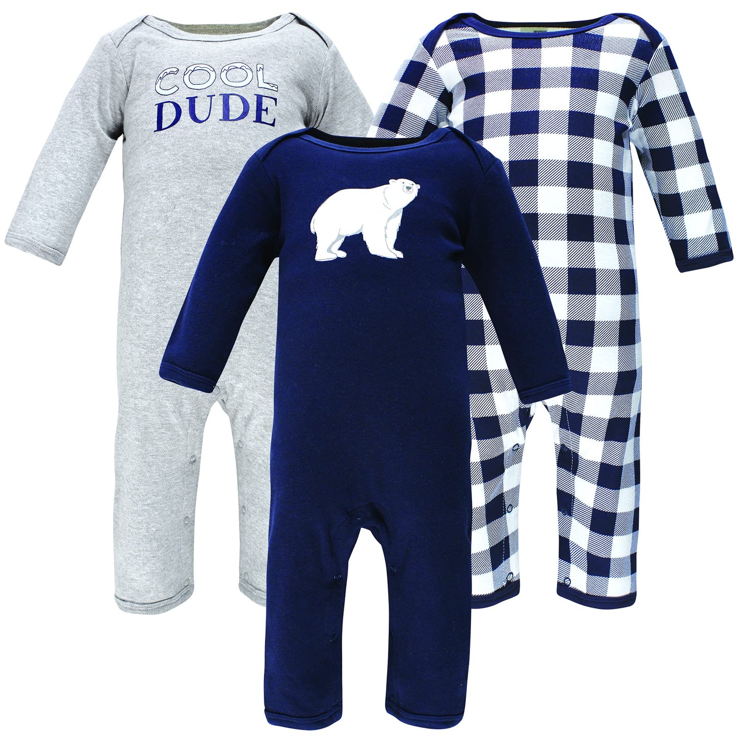 Hudson Baby Baby Girls Cotton Coveralls Rompers, Polar Bear, 0-3 Months Us