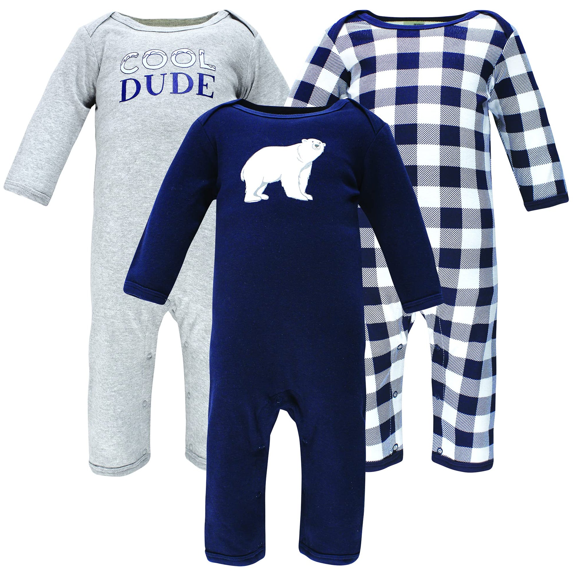 Hudson Baby Baby Girls Cotton Coveralls Rompers, Polar Bear, 0-3 Months Us