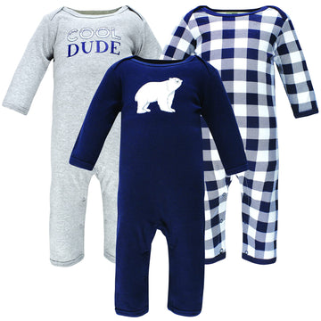 Hudson Baby Baby Girls Cotton Coveralls Rompers, Polar Bear, 0-3 Months Us