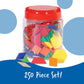 Learning Resources Plastic Pattern Blocks - Set of 250, Ages 3+, Shape Games for Preschoolers, Homeschool Supplies, Shape Manipu