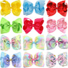 12Pcs Hair Bows For Girls 6 Inch Grosgrain Ribbon Boutique Big Hair Bow Alligator Clips For Girls Teens Princess Cowgirl Mexican