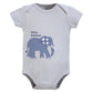 Touched By Nature Unisex Baby Organic Cotton Bodysuits, Blue Peanut, 3-6 Months