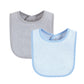Hudson Baby Unisex Baby Drooler Bib With Waterproof Lining, Blue Red, One Size