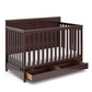 Graco Hadley 5-in-1 Convertible Crib with Drawer (Espresso) - GREENGUARD Gold Certified, Fits Standard Crib Mattress, Converts t