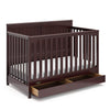Graco Hadley 5-in-1 Convertible Crib with Drawer (Espresso) - GREENGUARD Gold Certified, Fits Standard Crib Mattress, Converts t