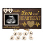 Dertacoa DIY Baby Sonogram Picture Frame for Dad Mom Countdown Weeks Feature Weeks Uitil We Meet You Plaque Love at First Sign B