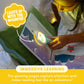 Glo Pals Alex Bath & Bedtime Bundle - Light Up Bath Toy with 1 Interactive Book, 2 Light Cubes & 1 Magic Magnifier - Toddler Bat