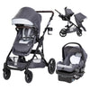 Baby Trend Morph Single to Double Modular Stroller Travel System with EZ-Lift Plus Infant Car Seat, Dash Grey