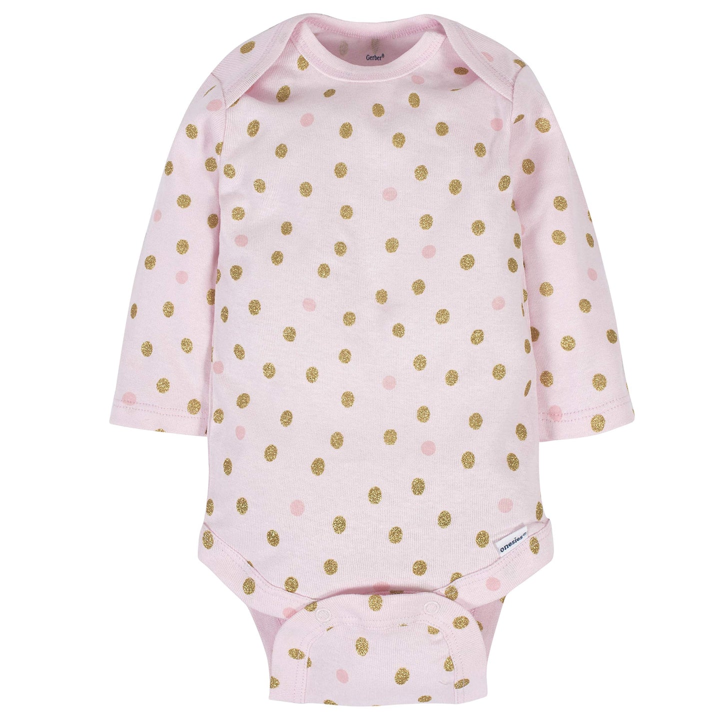 Gerber Baby Girls' 6-Pack Long-Sleeve Onesies Bodysuits, Castle, 6-9 Months