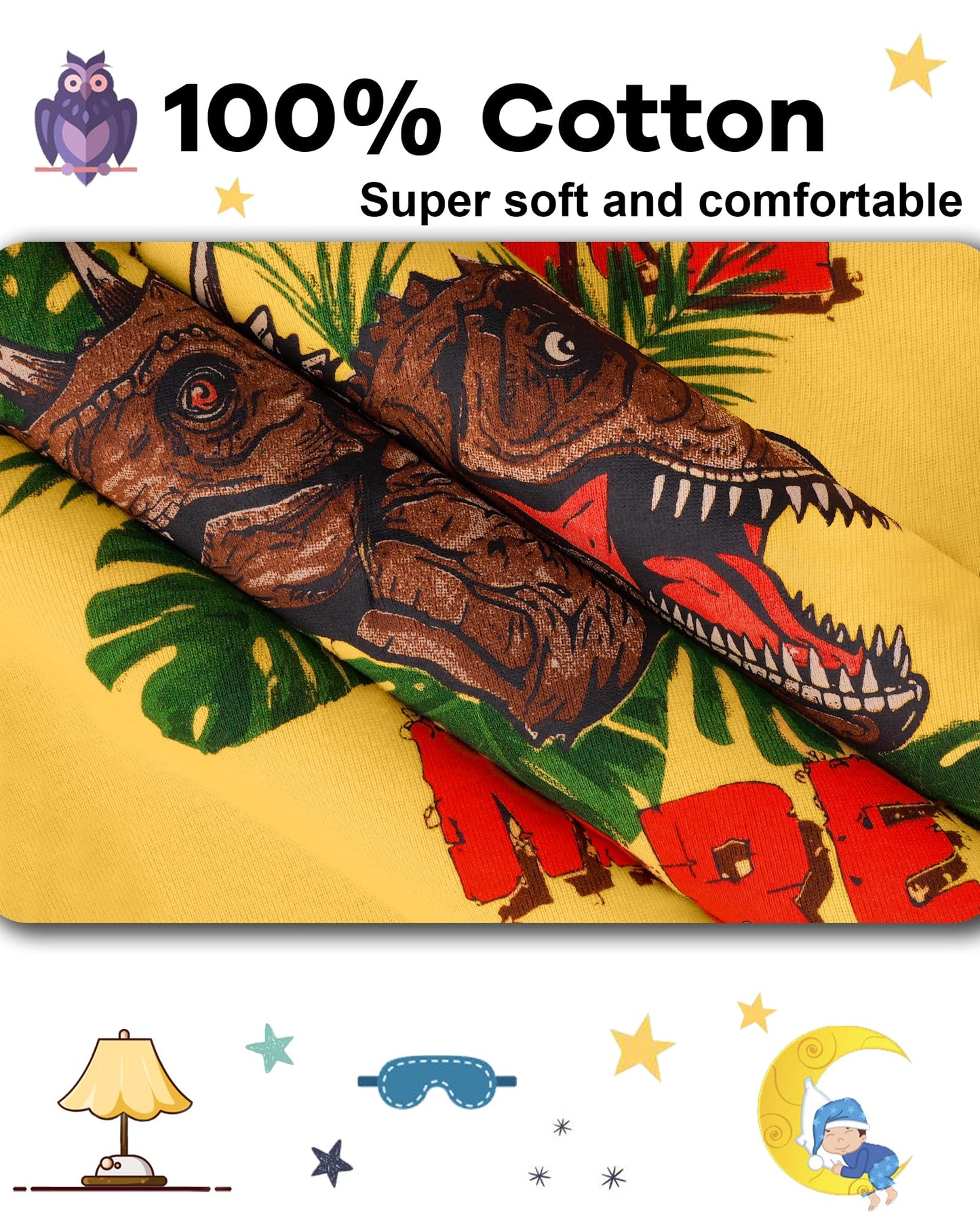 Daughter Queen Boys Pajamas 18-24 Months Summer Pjs Dinosaur Pj Sets Baby Toddler 100% Cotton Short Sleeve Jammies Trex Sleepwea